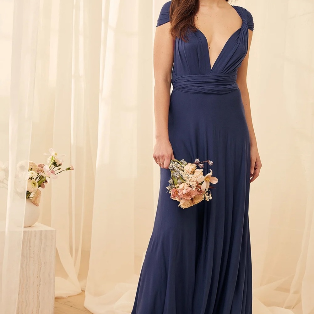 Lulus Tricks of the Trade Navy Maxi Dress